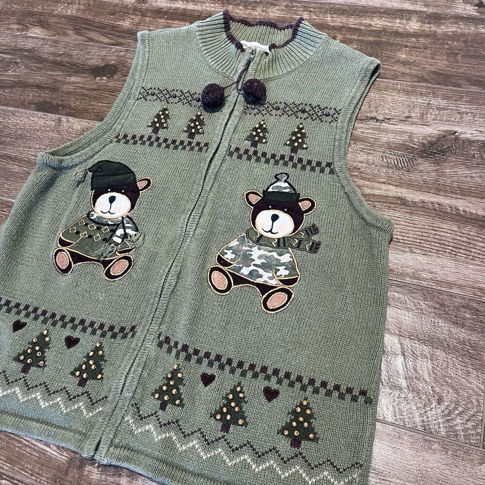 Heirloom Collectibles Sweater Vest XL Ugly Christmas Holiday Grannycore